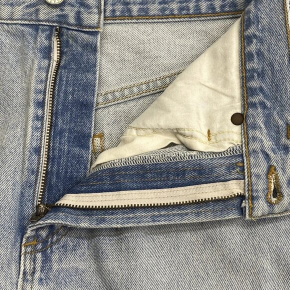 AGOLDE Women’s Hilla Mid-Rise Back-Slit Maxi Skirt – Mid Indigo Blue – Size 26 - Picture 8 of 11